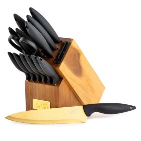 Thyme & Table 15-Piece Knife Block Set