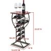 Wine Rack Freestanding Floor, Wine Storage Display Rack Table for Bar, Brushed Gold, Wine Bottle Holder