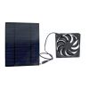 DC 12V 50W Solar Panel Powered Fan Ventilator for Dog/Chicken House Greenhouse RV Roof Mini Fan 30cm Black