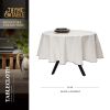 Thyme & Table 70" Tablecloth, Ivory Pom