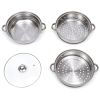 3 Tier Multi-Functions Stainless Steel Explosion-Proof Steamer for Cooking