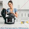 Ninja OS301/FD305CO Foodi 10-in-1 Pressure Cooker and Air Fryer with Nesting Broil Rack, 6.5-Quart Capacity