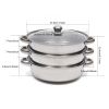 3 Tier Multi-Functions Stainless Steel Explosion-Proof Steamer for Cooking