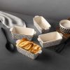 Thyme & Table 7" Ceramic Mini Loaf Dish for Bake & Serve 4-Piece Set, Dot