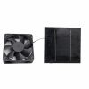 DC 12V 50W Solar Panel Powered Fan Ventilator for Dog/Chicken House Greenhouse RV Roof Mini Fan 30cm Black