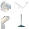 10W Miniature Spiral Wind Turbine Scientific Experiment Power Lamp White Solar Wind Generator Model with LED Light 320mm