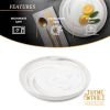 Thyme & Table Grey Marble Stoneware Round Dinner Plate