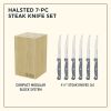 Chicago Cutlery Halsted 7-Piece Steak Knife Set with Wood Block