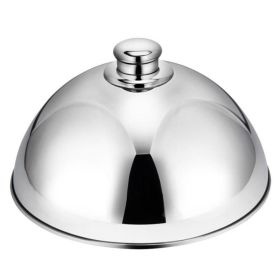 Dome Serving Dish Food Cover Stainless Steel Dome Food Meal Cover Steak Cover Cheese Melting For Home Restaurants Hotels Banquet (Color: 12.5inch)