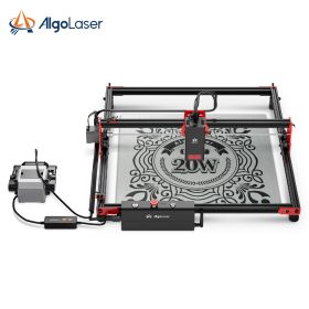 AlgoLaser DIY Kit Laser Cutting Machine 20W Output Power Laser Cutter for Wood and MDF with 15.75'x15.75' Large Engraving Area (Color: DIY KIT 20W)