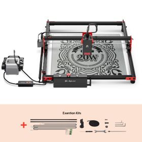 AlgoLaser DIY Kit Laser Cutting Machine 20W Output Power Laser Cutter for Wood and MDF with 15.75'x15.75' Large Engraving Area (Color: DIY KIT 20W SET 3)