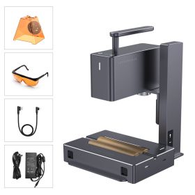 LaserPecker 2 450nm Portable Laser Engraver 600mm/s Super Fast Engraving High Accuracy Phone and PC Laser Engraving Machine (Color: L2 Suit)