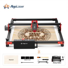 ORTUR Laser Engraver DIY KIT Y-axis Laser Rotary Roller Desktop Engraving Cutting Cutter Machine Metal Woodworking 400x400mm (Color: ALDK-2BD RR2)