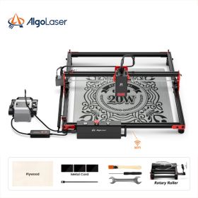 ORTUR Laser Engraver DIY KIT Y-axis Laser Rotary Roller Desktop Engraving Cutting Cutter Machine Metal Woodworking 400x400mm (Color: ALDK-20BD RR2)