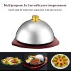 Dome Serving Dish Food Cover Stainless Steel Dome Food Meal Cover Steak Cover Cheese Melting For Home Restaurants Hotels Banquet