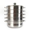 26cm/28cm/30cm 5-Layer Stainless Steel Steamer For Kitchen Cooking