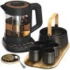 Luxury Tea Set. Electric Kettle with Infuser for Loose Leaf and Ceramic Serving Set. Excellent Gift Idea for Tea Lovers.