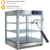 ROVSUN 3-Tier Food Warmer, 800W Commercial Food Warmer Display Electric Countertop Food Pizza Warmer with LED Lighting